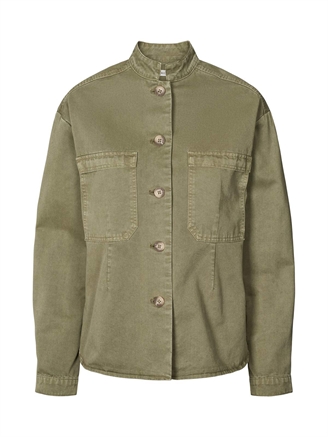 Rabens Saloner Jozephine Canvas Light Shirt Burnt Olive